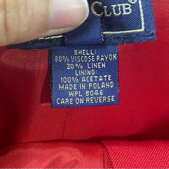 Linen blended red Bermudas short sizes 8, summer linen blended Bermuda - Picture 16 of 16